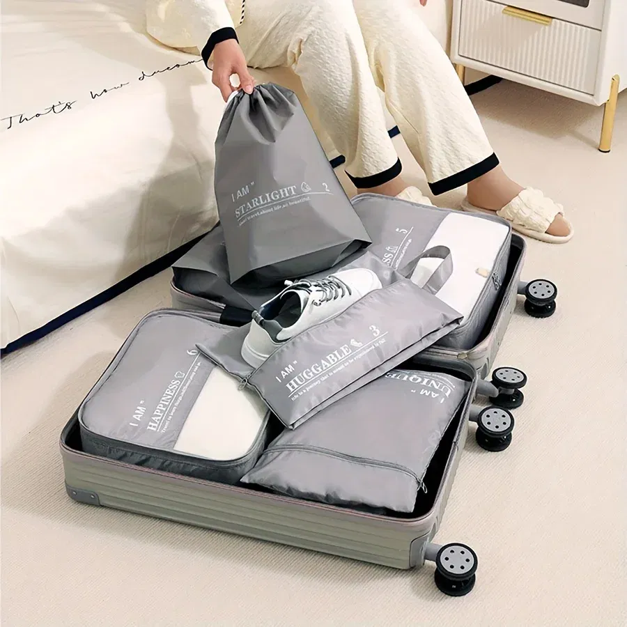 Color: Black Nickel, Ships From: CHINA - 6pcs, Packing Cubes Luggage Organizers, Travel Accessories