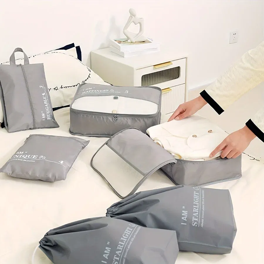 Color: Black Nickel, Ships From: CHINA - 6pcs, Packing Cubes Luggage Organizers, Travel Accessories