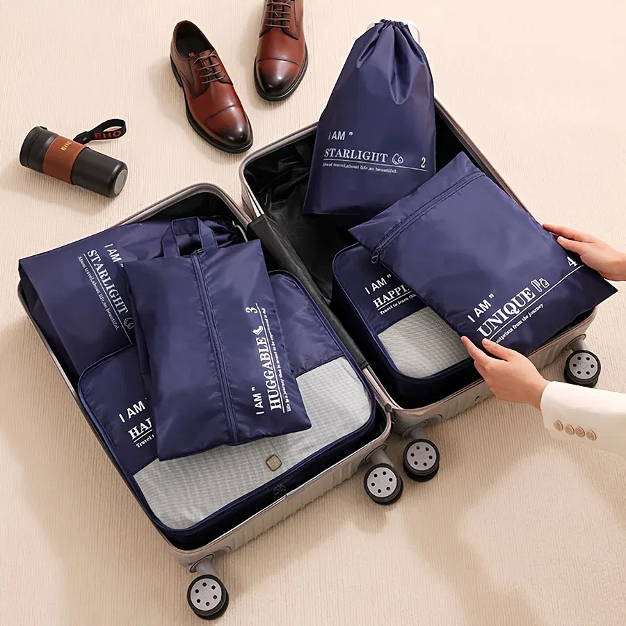 Color: Black Nickel, Ships From: CHINA - 6pcs, Packing Cubes Luggage Organizers, Travel Accessories