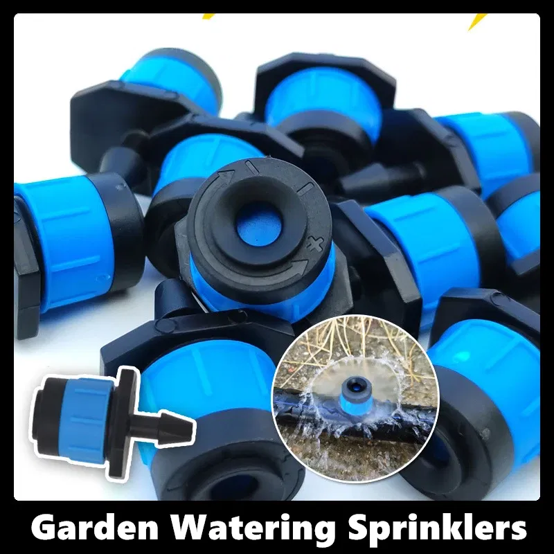 Color: Yellow - 50/100 PCS Garden Micro Watering Sprinklers 360 Degrees Rotating Nozzle Mini Spraying 4/7mm Hose for Flower Garden Greenhouse