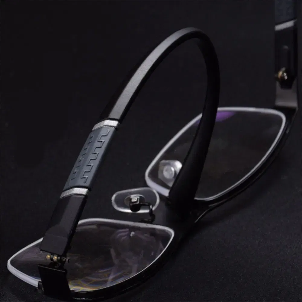 Frame Color: black, Eye Prescription: +100 - Metal Anti-blue Light Reading Glasses Farsighted Eyeglasses Men Business Eyewear Diopter 0 +1.0 +1.5 +2.0 +2.5 +3.0 +3.5 +4.0