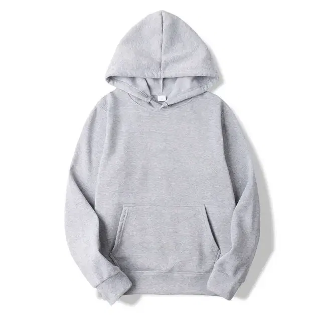 Color: GRAY, Size: XXL - Plain Sublimation Fleece Hoodies Bulk Wholesale Pullover Men Hooded Sweatshirt Cheap Solid Hoodie For Man Sudaderas Para Hombre
