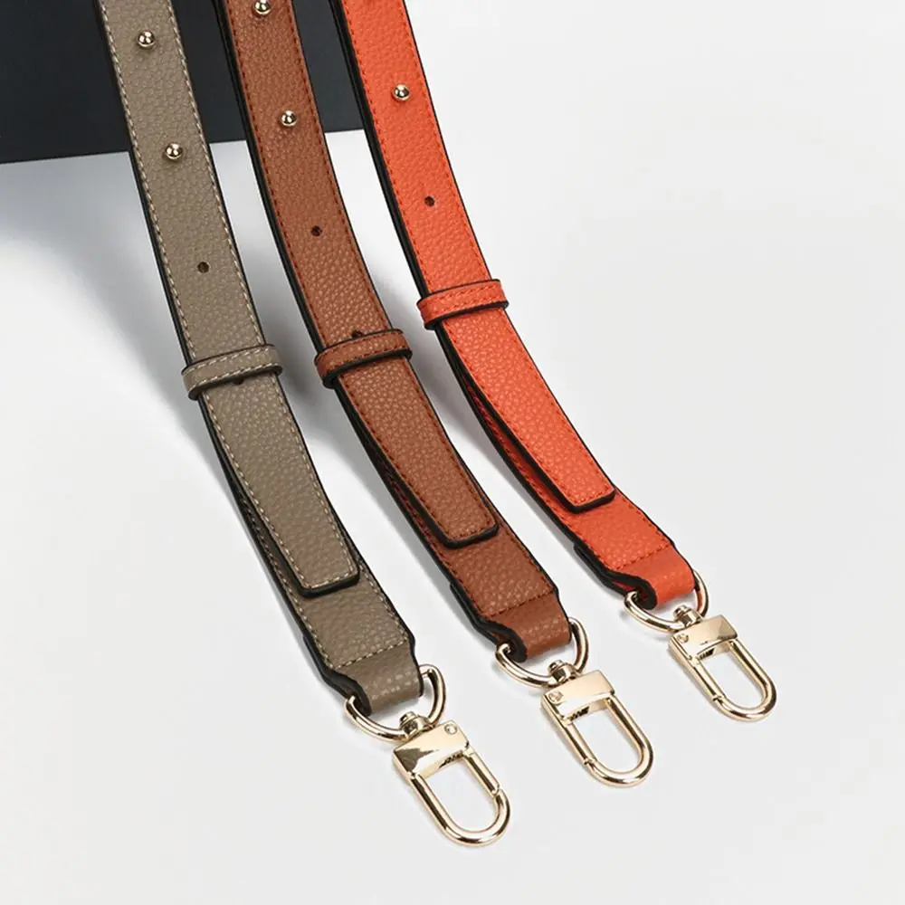 Color: Orange - Genuine Leather Handbag Strap Shoulder Crossbody Bag Strap Modifications Wide Shoulder Strap Replacement Strap