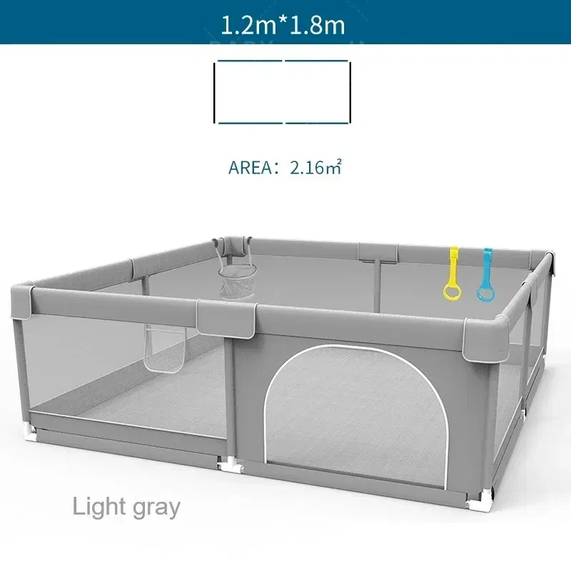 Color: Watermelon red, Ships From: CHINA - IMBABY Baby Playpen Gray Baby Corralitos Playpen for Children with Pull Ring Ball Box Child Safety Barrier Fence Baby Gym