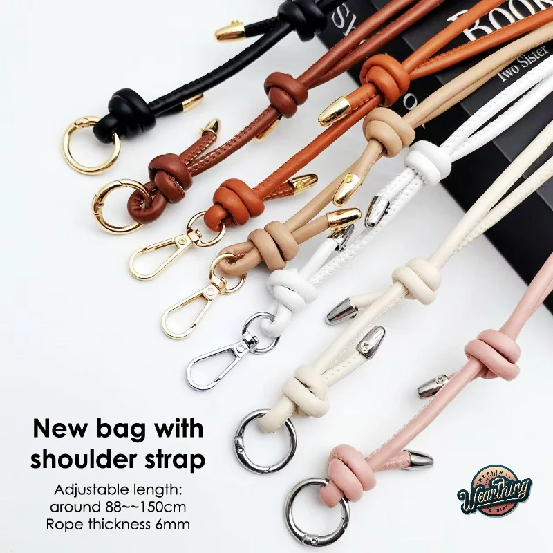 Color: Light Grey - Long Leather Shoulder Strap Crossbody Bag Adjustable Replacement Belt Handbag Strap Accessories DIY Bag Belt For Handbags