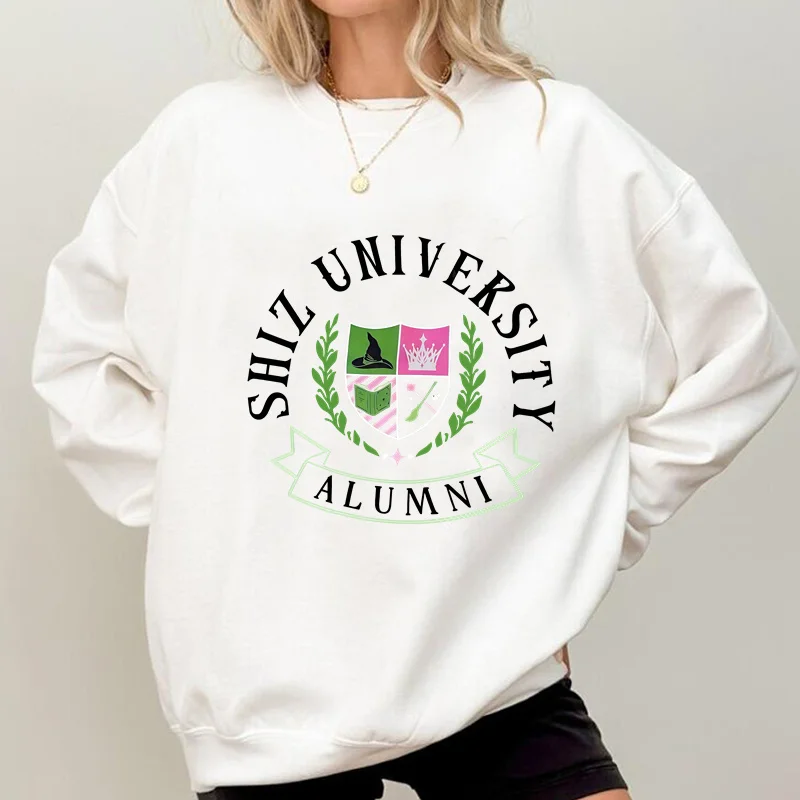 Color: dark green, Size: XL - Individual Wicked Alumni Sweatshirt Woman Clothing Harajuku Pullover Streetwear Autumn Long Sleeve Women's Clothing Hoodies