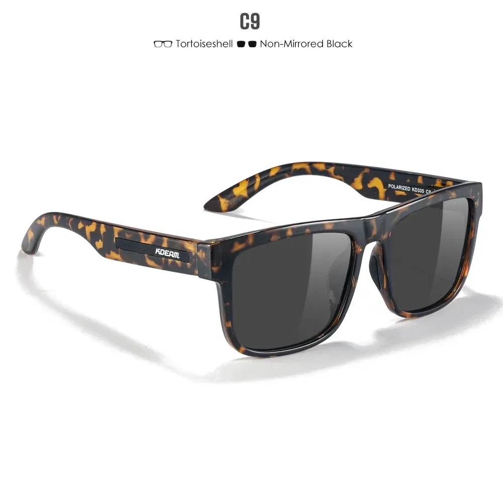Lenses Color: Pink, Frame Color: black - 2024 KDEAM New Polarized Sunglasses For Men White Frame UV400 Protection Lens Black Driving  Sun Glasses Fishing Eyewear