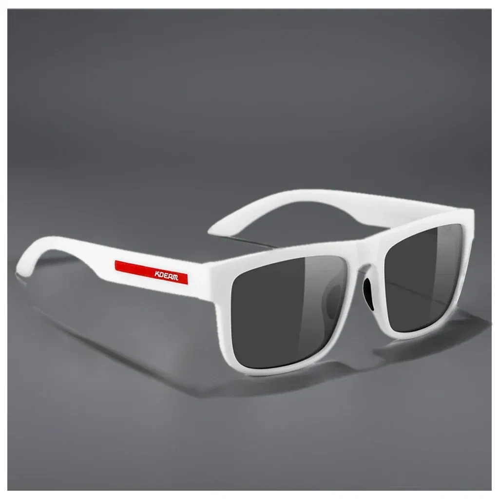 Lenses Color: Pink, Frame Color: black - 2024 KDEAM New Polarized Sunglasses For Men White Frame UV400 Protection Lens Black Driving  Sun Glasses Fishing Eyewear
