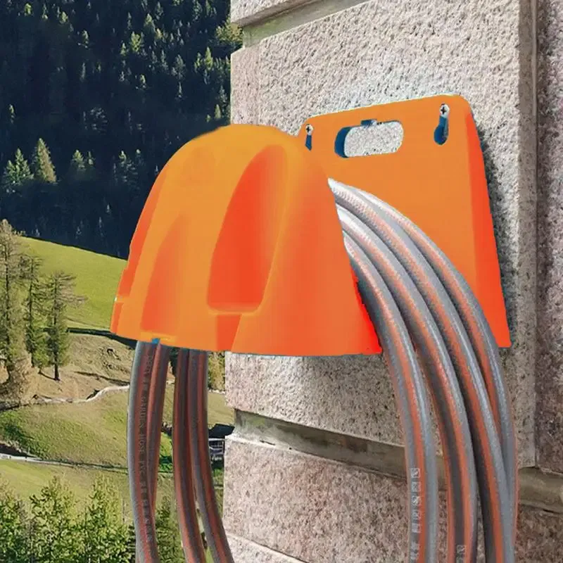 Color: Orange, Ships From: CHINA - Garden Hose Hanger Wall Mounted Heavy Duty Hose Hanger Durable Water Hose Holder Garden Hose Hooks Hose Rack For garden Outside