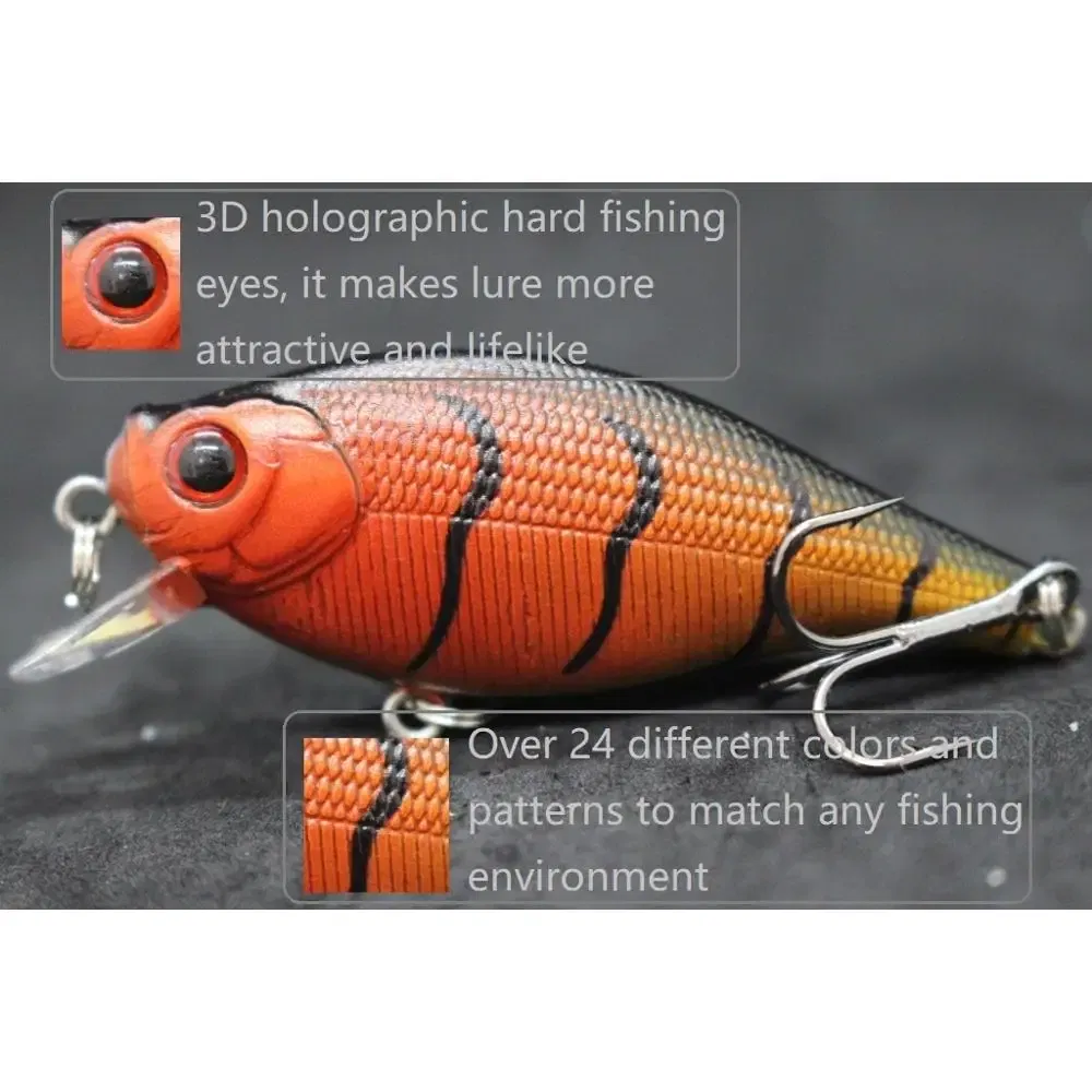 Color: Saddle Brown - wLure Crankbait Fishing Lure 6.5cm 7.4g Flat Body Wide Wobbler Musky Bait Floating Tank Tested Hard Bait Variant Colors C547
