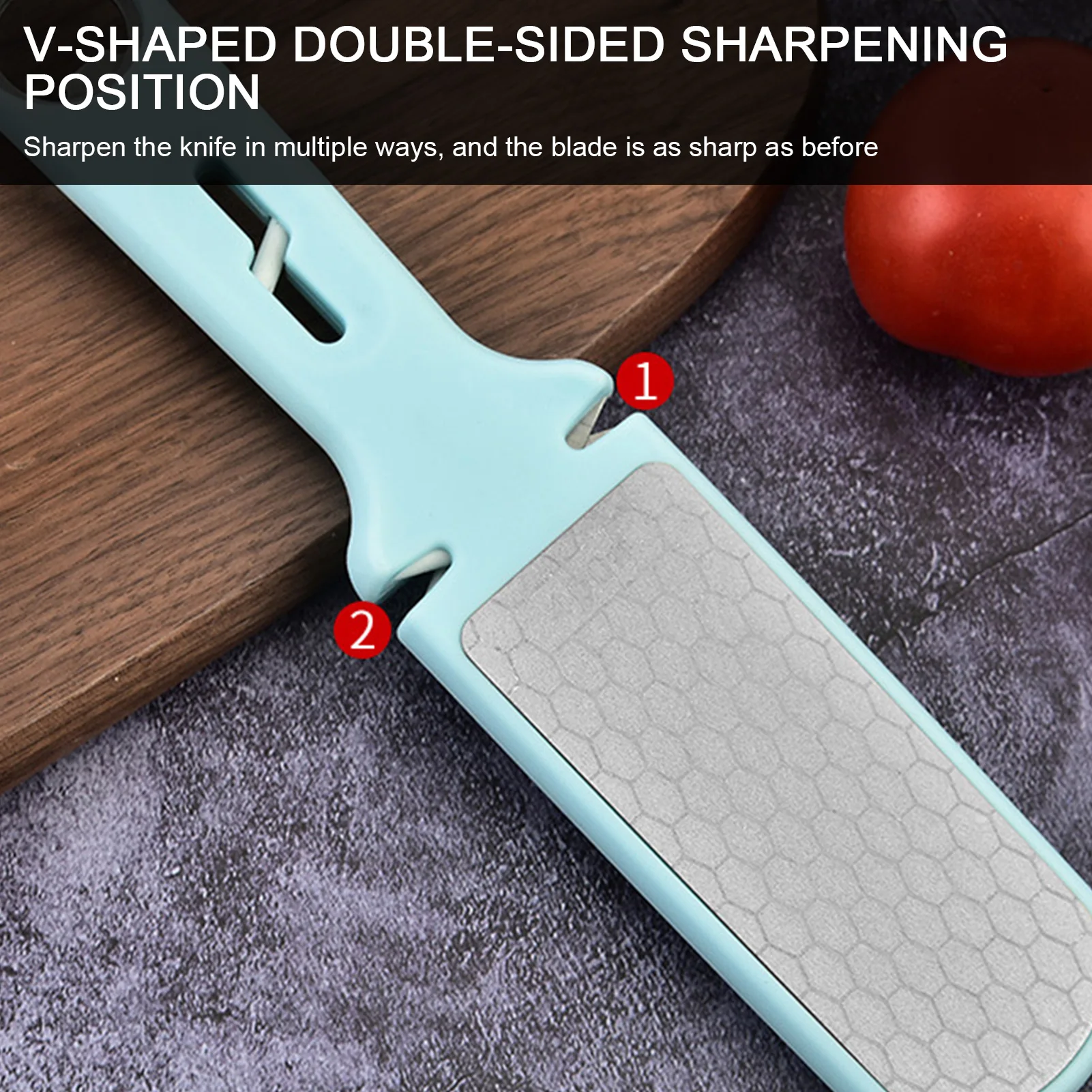 Color: Blue, Ships From: spain - Knives Sharpener File Diamond Scissor Professional Sharpening Stone Diamond Honing Steel Metal File Paddle Tool For Chef And