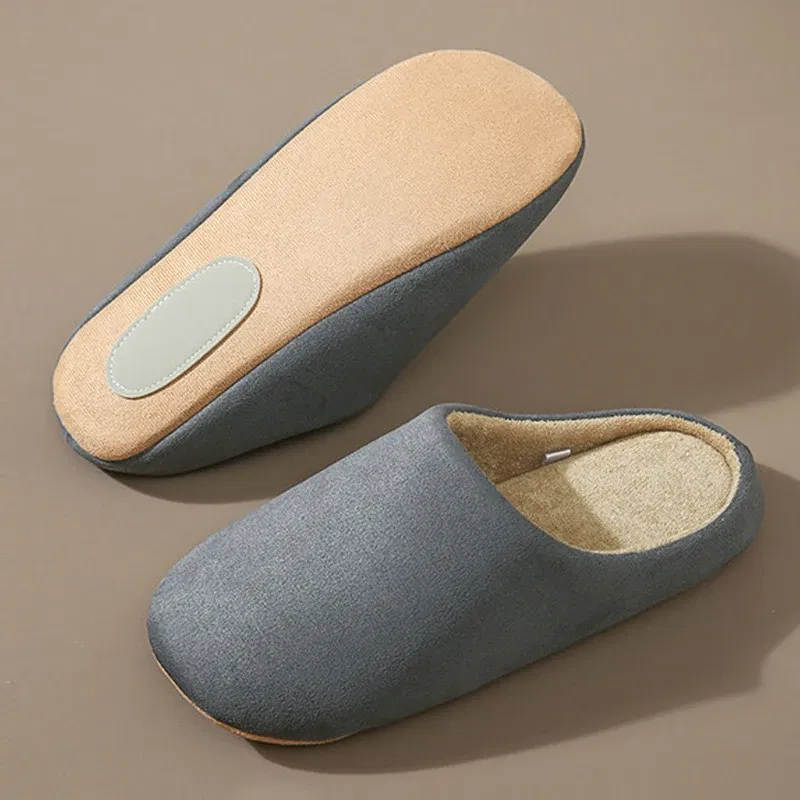 Color: Beige, Shoe Size: 42-43, Ships From: CHINA - Asgard Women Warm House Slippers Winter 2024 New Silent Flat Bedroom Slides Indoor Cozy Fur Women Cotton Shoes Men Fuzzy Slipper