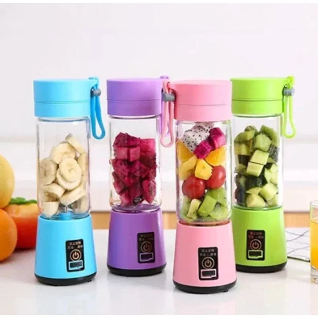 Color: WHITE - Portable Mini Blender for Shakes and Smoothies Rechargeable USB 380ML Traveling Fruit Juicer Cup Hand Fruit Blender Juicing Cup