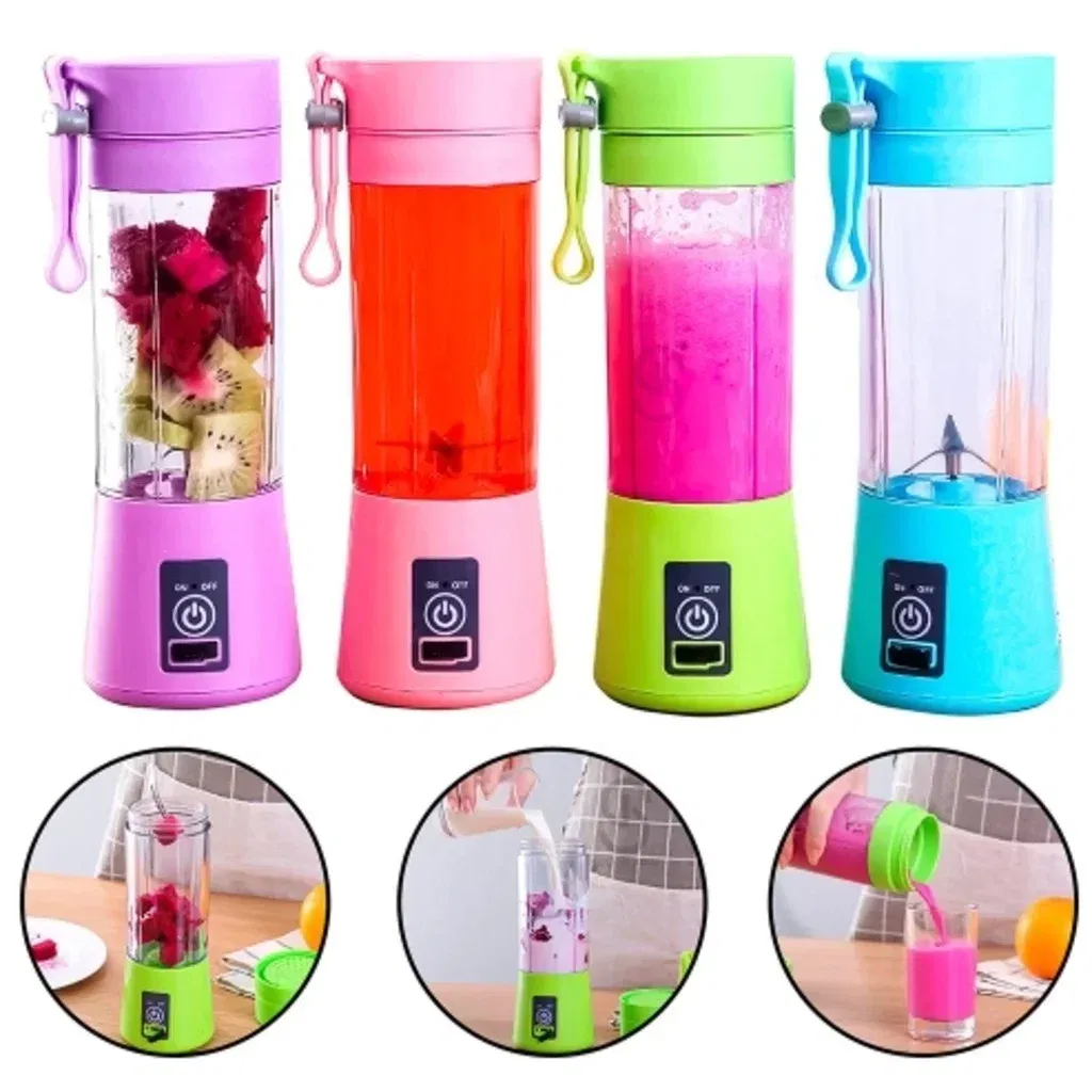 Color: WHITE - Portable Mini Blender for Shakes and Smoothies Rechargeable USB 380ML Traveling Fruit Juicer Cup Hand Fruit Blender Juicing Cup