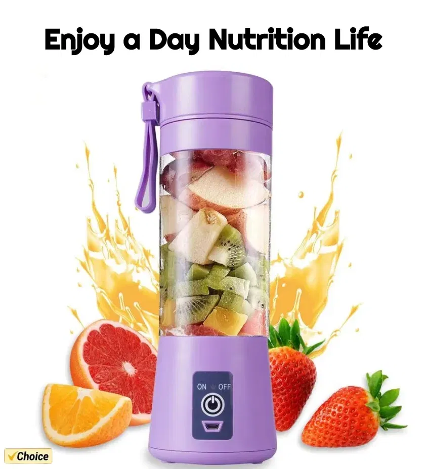 Color: WHITE - Portable Mini Blender for Shakes and Smoothies Rechargeable USB 380ML Traveling Fruit Juicer Cup Hand Fruit Blender Juicing Cup
