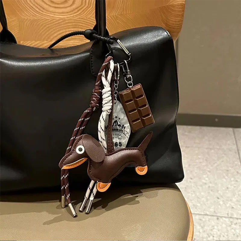 Color: MULTI - DIY Bag Pendant Creative Bread Weaving Rope Colorful Nylon Lanyard Car Keychain Couple Multi-purpose Bag Hanging Accessories