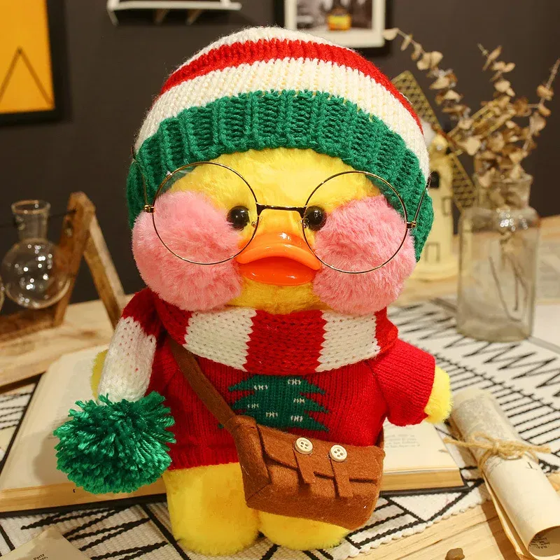 Color: Red, Height: 11cm-30cm - 30cm Cute LaLafanfan Cafe Duck Plush Toy Kawaii LaLafanfan Duck Doll Soft Stuffed Animal Plush Pillow Birthday Gifts for Kids