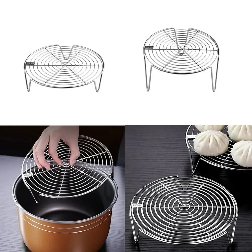 Color: plum - 304 Stainless Steel Steamer Rack Multifunction Pot Steaming Tray Dumplings Eggs Grill Stand Kitchen Tableware Cooking Utensils
