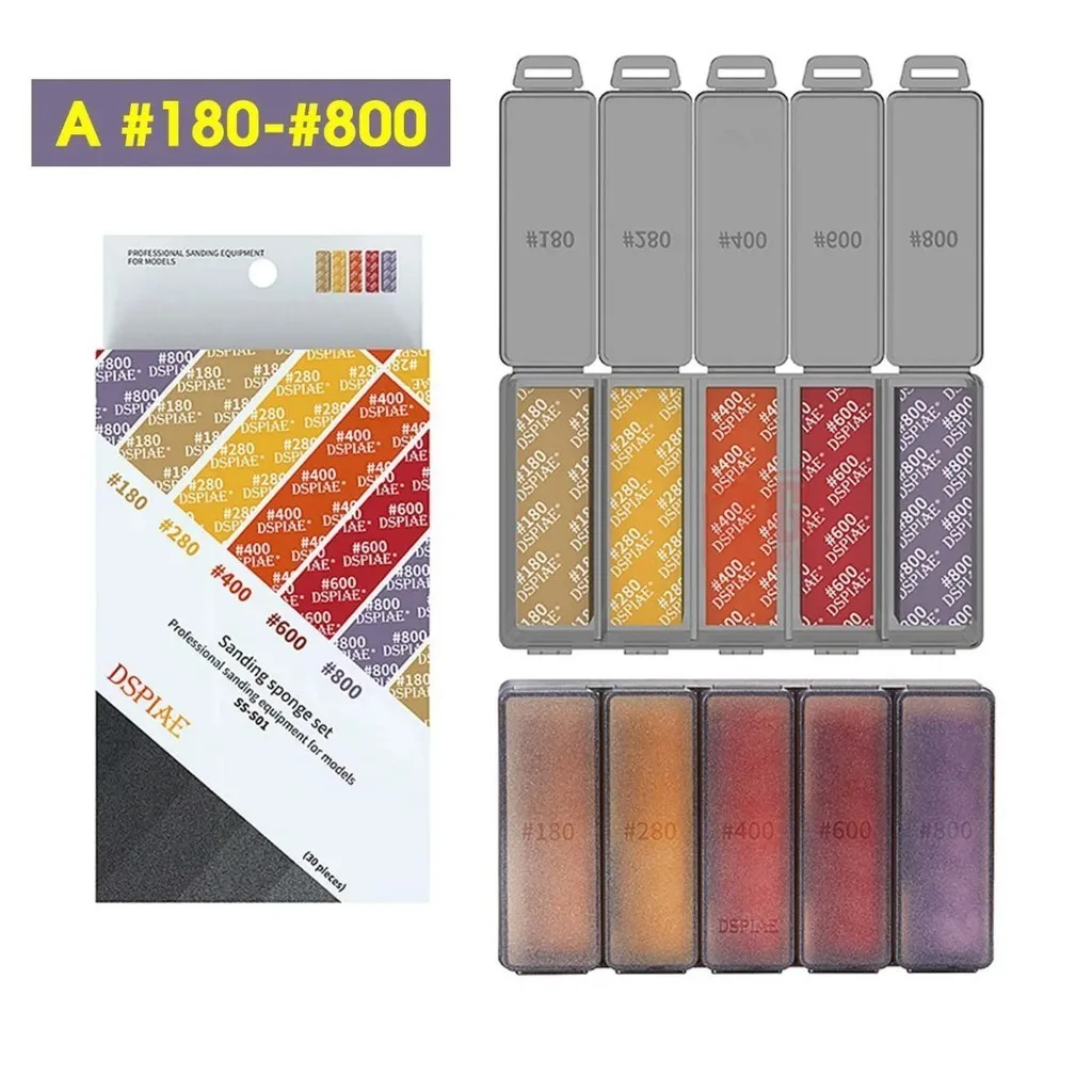 Color: GOLD - DSPIAE SS-S01 SS-S02 Model Sponge Sandpaper Combo Set for Gundam  Model Making Tool Grinding Polishing Sanding Paper DIY Craft