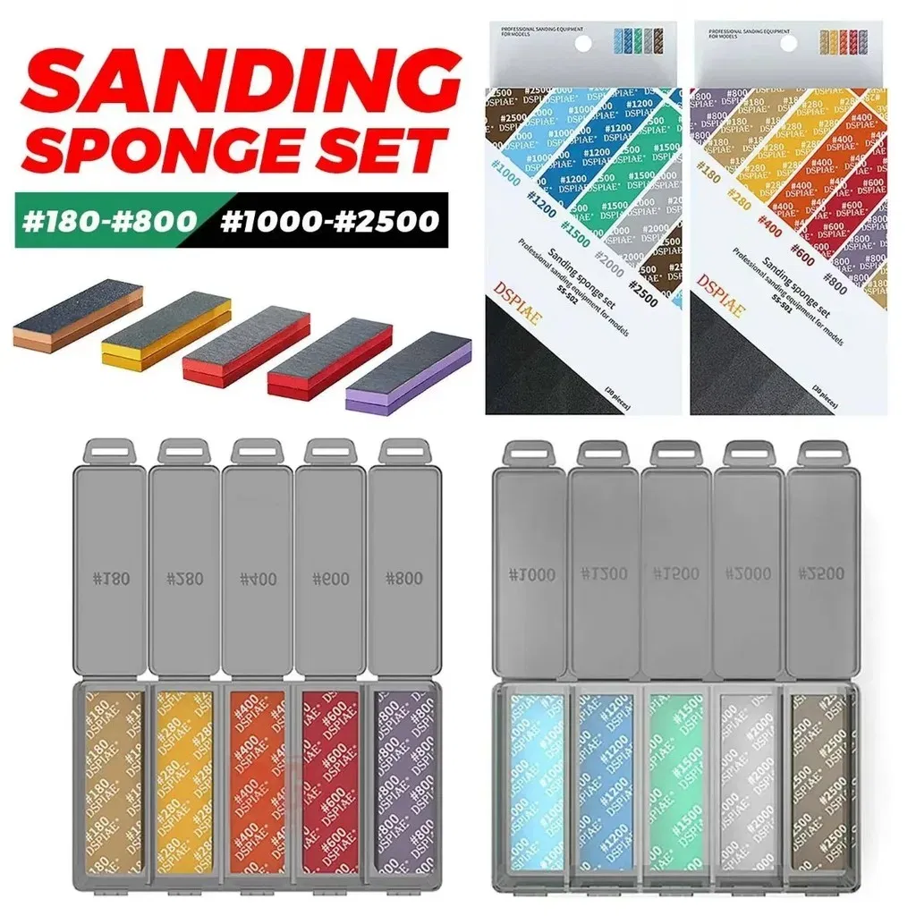 Color: GOLD - DSPIAE SS-S01 SS-S02 Model Sponge Sandpaper Combo Set for Gundam  Model Making Tool Grinding Polishing Sanding Paper DIY Craft