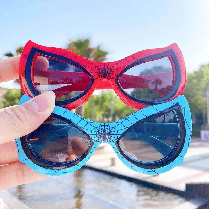 Color: Green - NEW Disney Spiderman Sunglasses Plastic Action Toys Figure Anime Spider Cartoon Fashion Sunglasses Cute Gifts For kids toys
