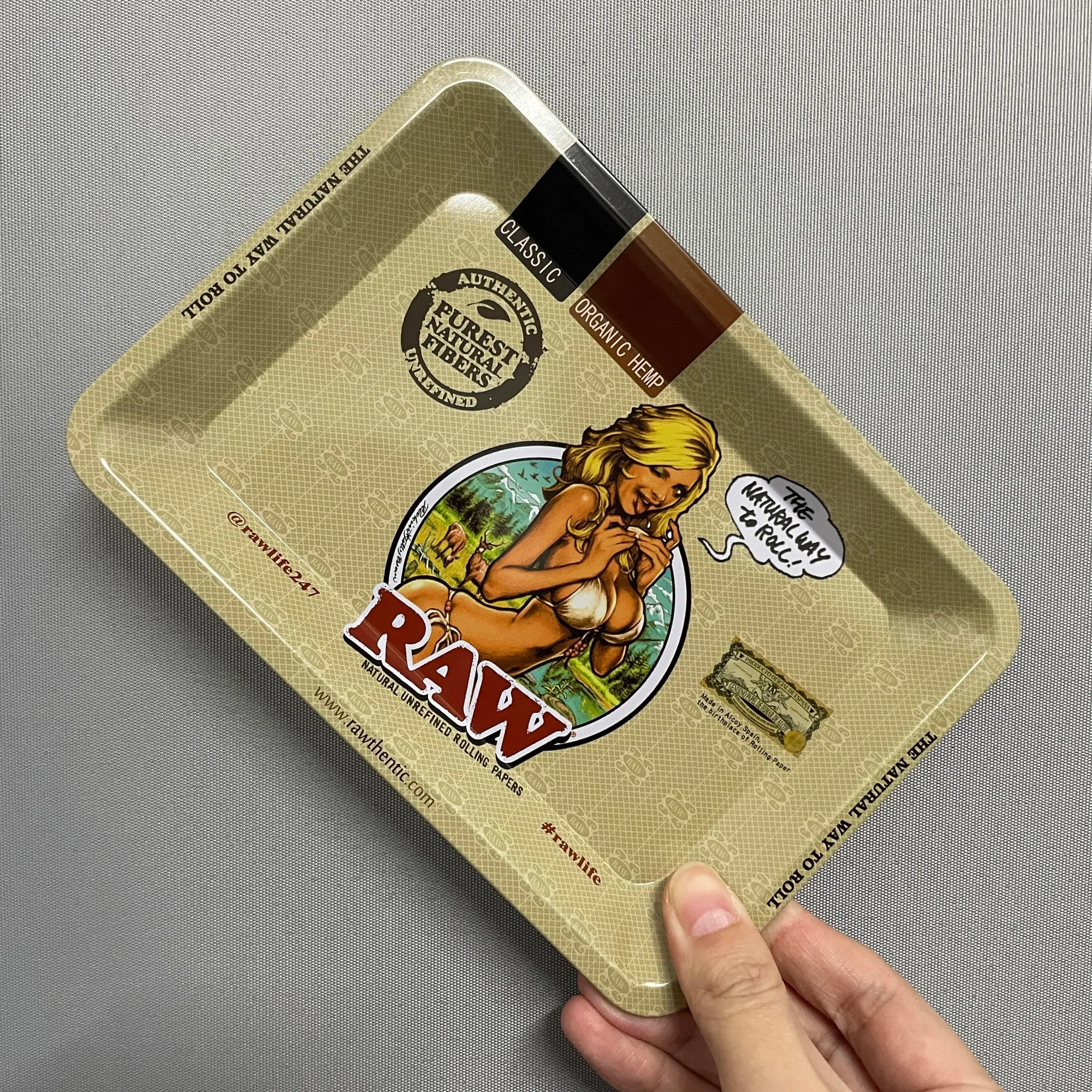 Color: PURPLE - RAW Classic Rolling Tray Multi Designs Available
