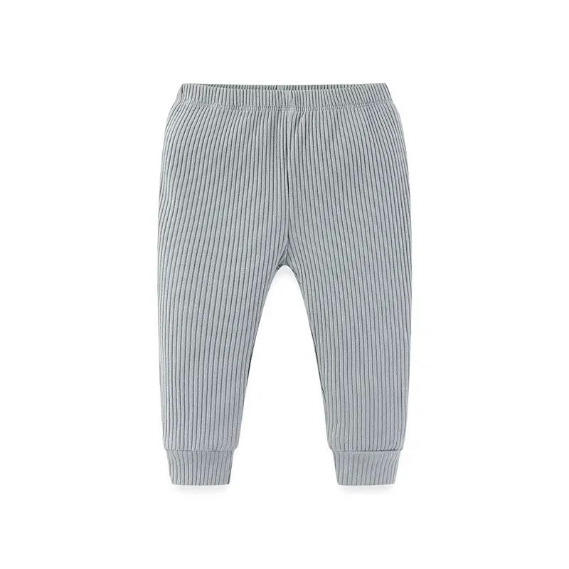 Color: Brown, Kid Size: 18M - Kiddiezoom 1 Pcs/Lot Fashion Unisex Solid Baby Boy Girl Pants 0-24Months Cotton Ribbed Soft Newborn Leggings