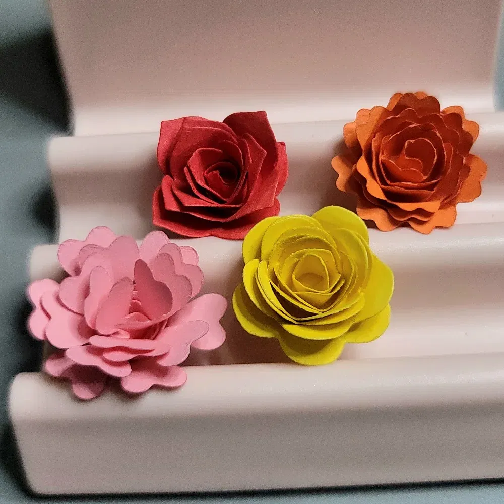 Color: light yellow, Size: S, Ships From: CHINA - 6 Styles Spiral Flower Metal Cutting Dies Scrapbook Embossing Circle Die Cuts Album DIY Craft Cutting Die 2023 New