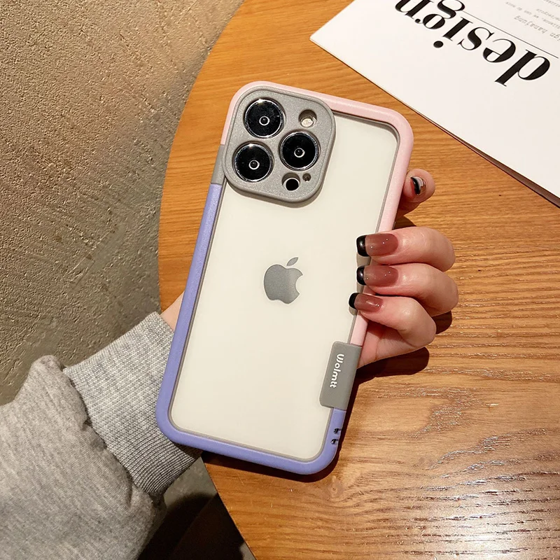 Color: Khaki, Ships From: CHINA, Material: TPU - Better Heat Dissipation Dual Color Bumper Border Soft Phone Case For iPhone 17 16 15 14 13 12 11 Pro Max 7 8 Plus XS XR
