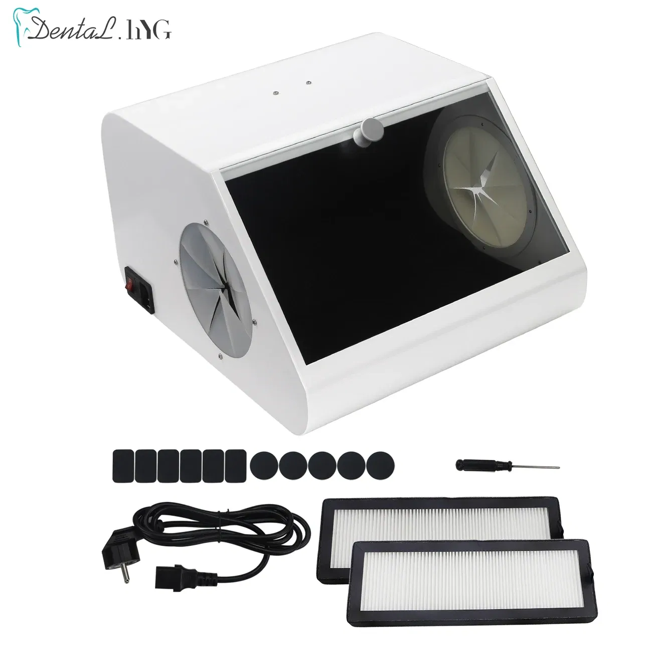 Color: Red - Dental Dust Collector Grinding Polishing Sandblasting Dust Box Lab Dental Equipment Sandblaster Dentist Tools