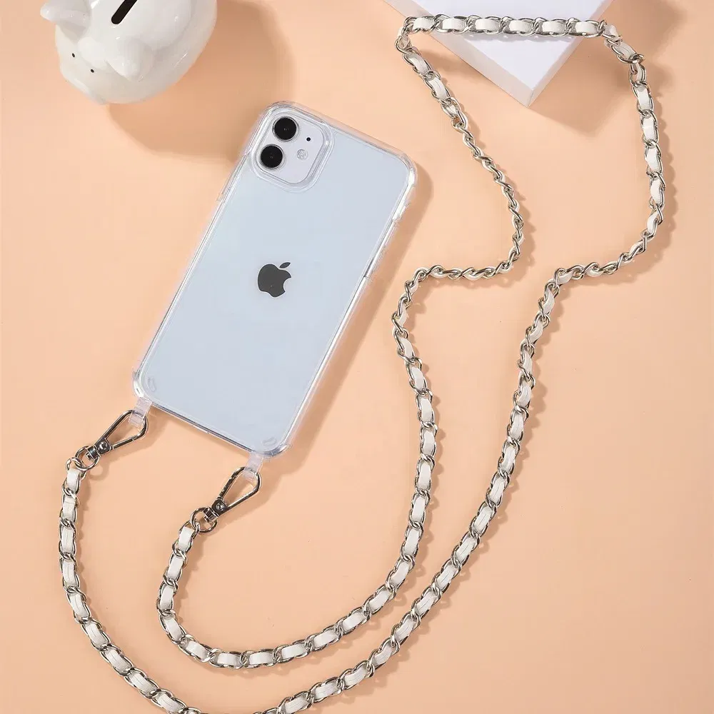 Color: cream, Bundle: Case & Strap, Material: GENUINE LEATHER - Crossbody Lanyard Necklace Pearl Bracelet Phone Case with Chain for Iphone 13 12 14 Pro Max 15 X XS 6S 7 8 Plus Cover with Strap