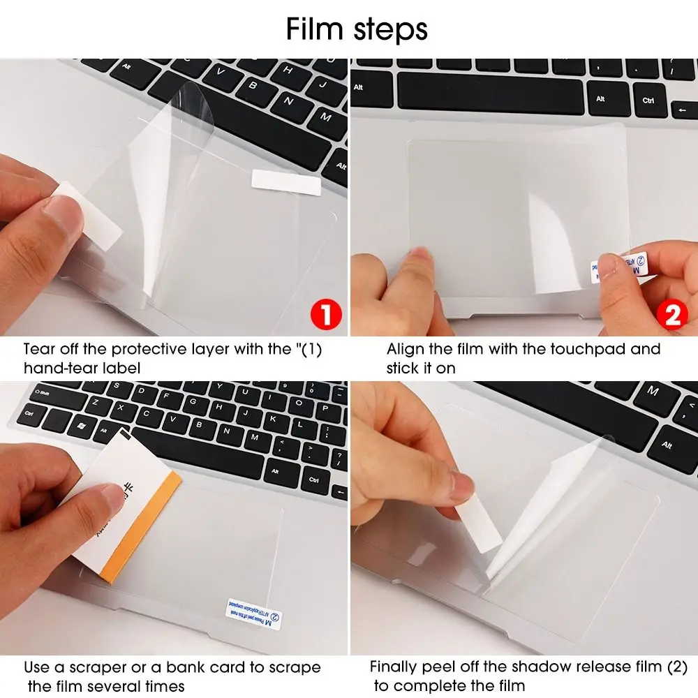 Color: PURPLE - Laptop Touchpad Protective Film Sticker Anti Scratch Clear Protector For Apple MacBook 13 14 15 16 inch Touch Bar Air Pro 2023