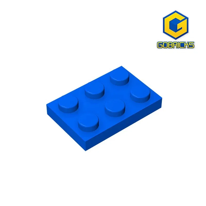 Color: NAVY - Gobricks GDS-510 Plate 2 x 3 compatible  with lego 3021 pieces of children's toys building block Particles Plate DIY