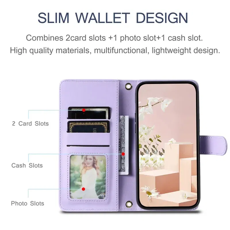 Material: PVC, Color: green - Long lanyard Flip Leather Case for Samsung Galaxy Note 20 Ultra 10 9 8 Plus A10 A20E A30 A50 A70 A51 A71 A21S Wallet Card Cover
