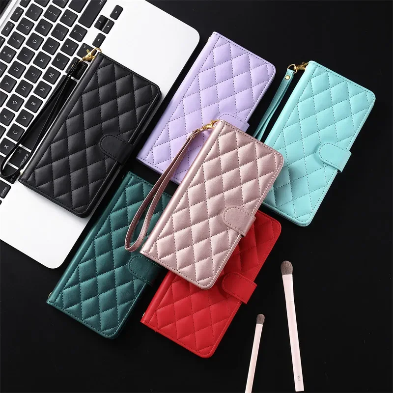 Material: PVC, Color: green - Long lanyard Flip Leather Case for Samsung Galaxy Note 20 Ultra 10 9 8 Plus A10 A20E A30 A50 A70 A51 A71 A21S Wallet Card Cover