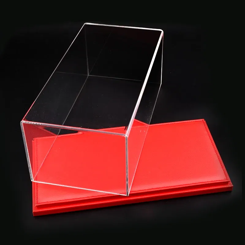 Color: Blue - 1/18 Acrylic Display Diecast Model Car Show Unto Them Box Cover Dust Cover