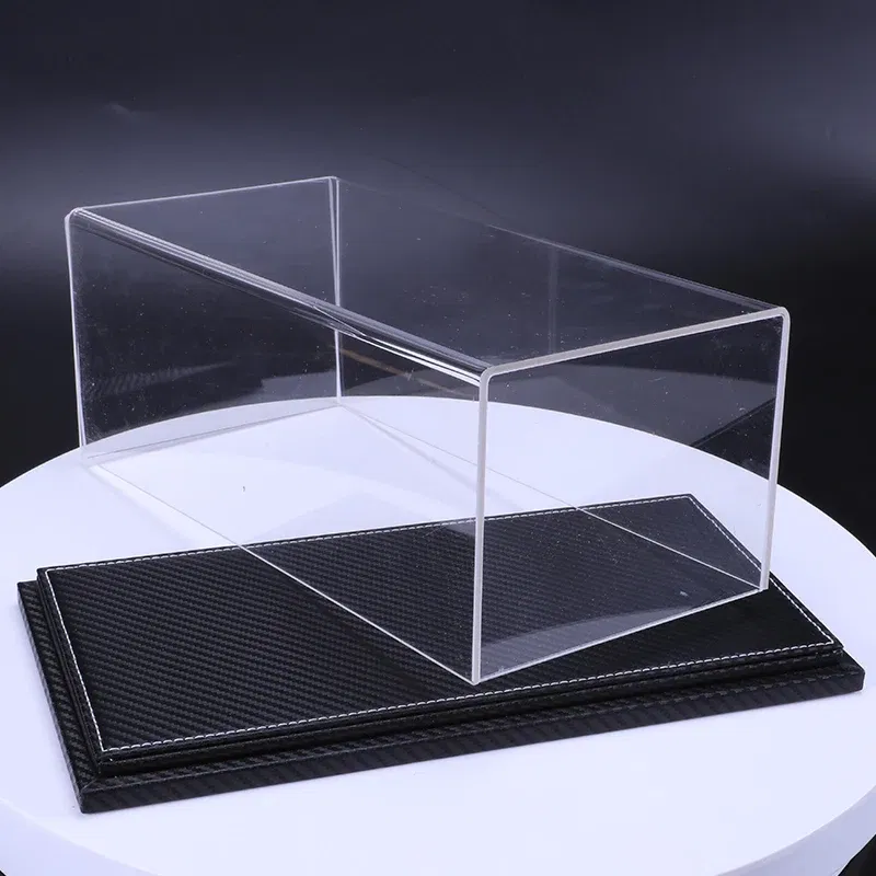 Color: Blue - 1/18 Acrylic Display Diecast Model Car Show Unto Them Box Cover Dust Cover