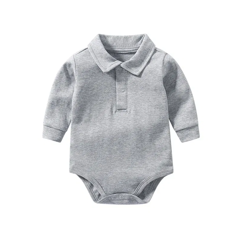 Color: WHITE, Kid Size: 3M - New Arrived Cotton Winter Autumn Baby Romper Baby Bodysuits Long Sleeve Polo Romper for Baby Girls Boys