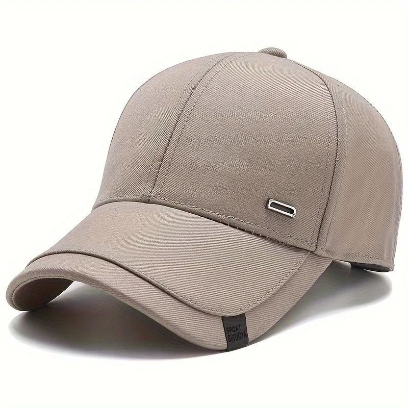 Color: Blue - Unisex Square Silver Buckle Label Baseball Caps Spring Autumn Outdoor Adjustable Casual Hats Sunscreen Hat