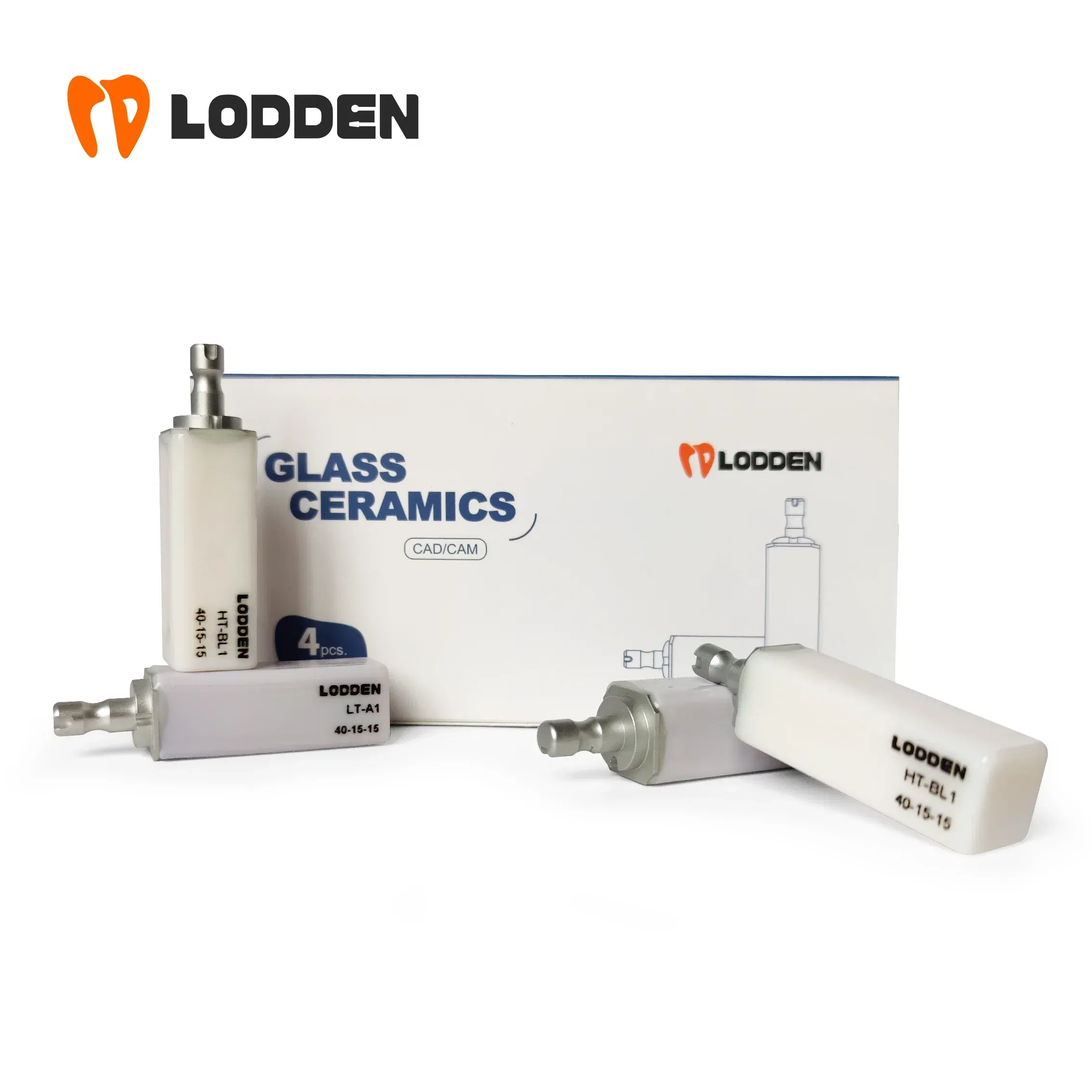 Color: Silver - 4pcs/box Dental Lithium Disilicate(Glass Ceramic) B40 Cube LT/HT for CAD CAM Inlay Veneer Crown Sirona cerec milling system