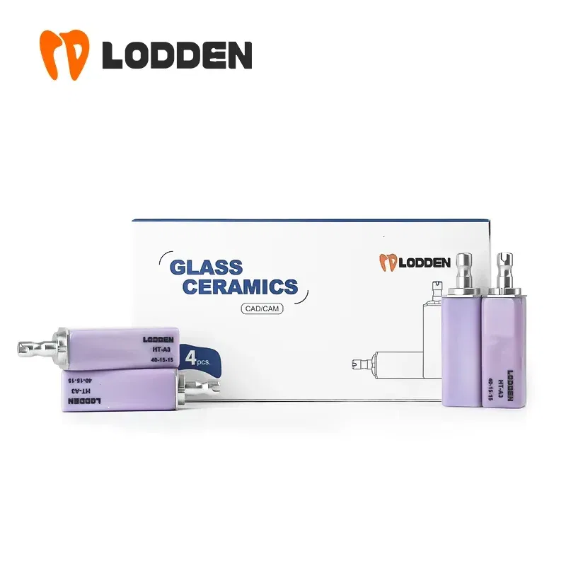 Color: Silver - 4pcs/box Dental Lithium Disilicate(Glass Ceramic) B40 Cube LT/HT for CAD CAM Inlay Veneer Crown Sirona cerec milling system