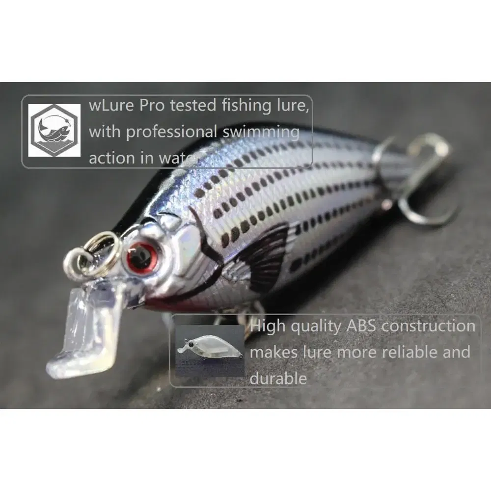 Color: Light Grey - wLure Fishing Lures 6.4cm 8.6g Crankbait Wobbler Hard Bait Pike Fishing Carp Artificial Bait 2023 Colors Fake Lure C503
