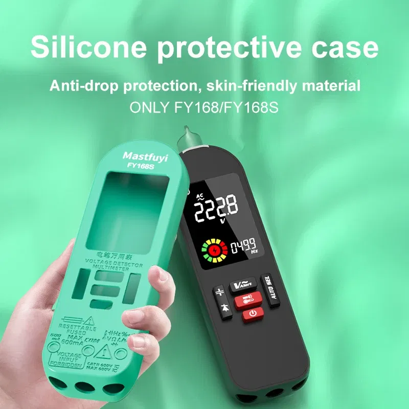 Color: Pink - Smart Digital Multimeter Rechargeable Electronic Tester AC DC Contactless NCV Automatic Test Easy operate lightweight high quali