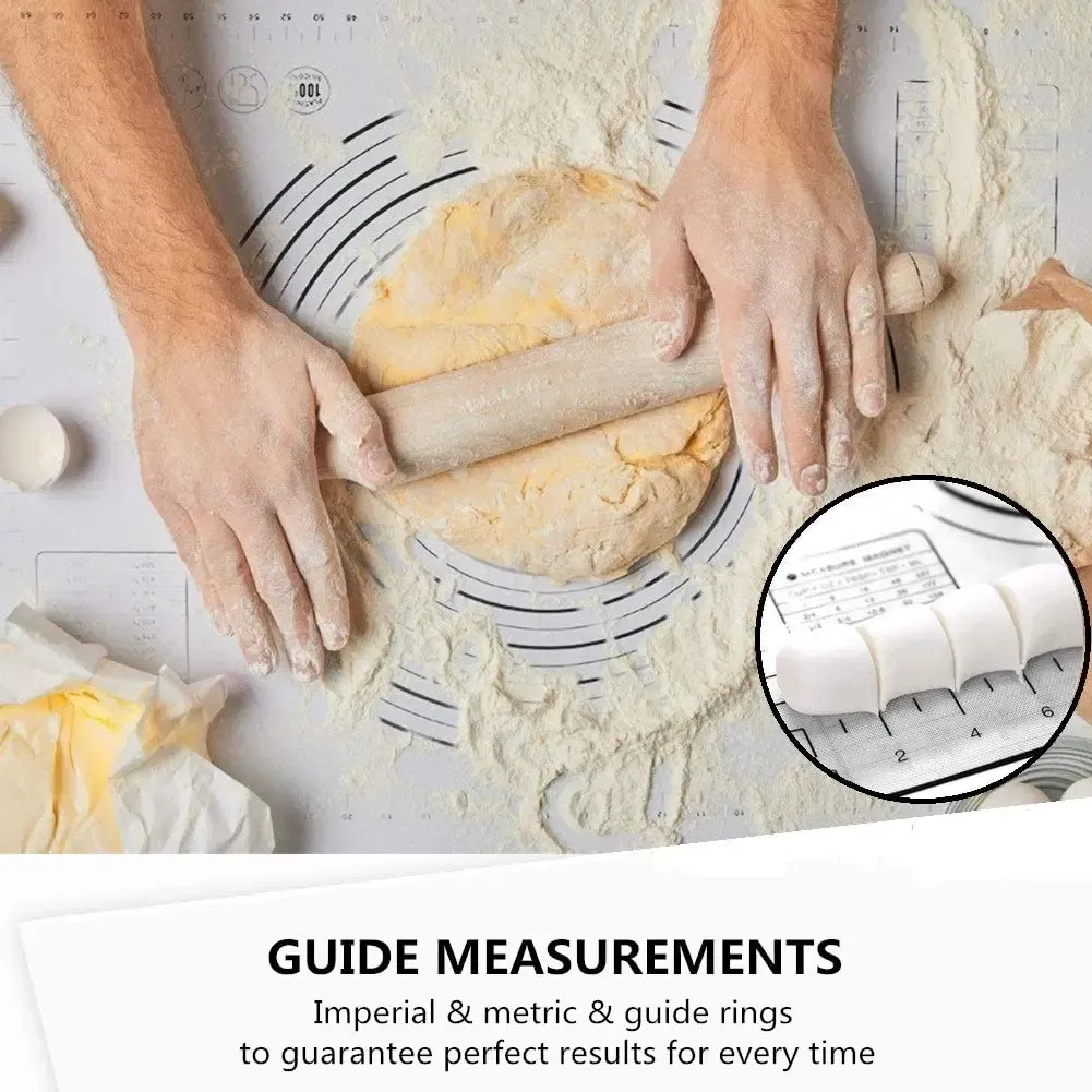 Color: Orange, Size: L - Large Size Silicone Kneading Pad Non-Stick Surface Rolling Dough Mat With Scale Kitchen Cooking Pastry Sheet Oven Liner Bakeware