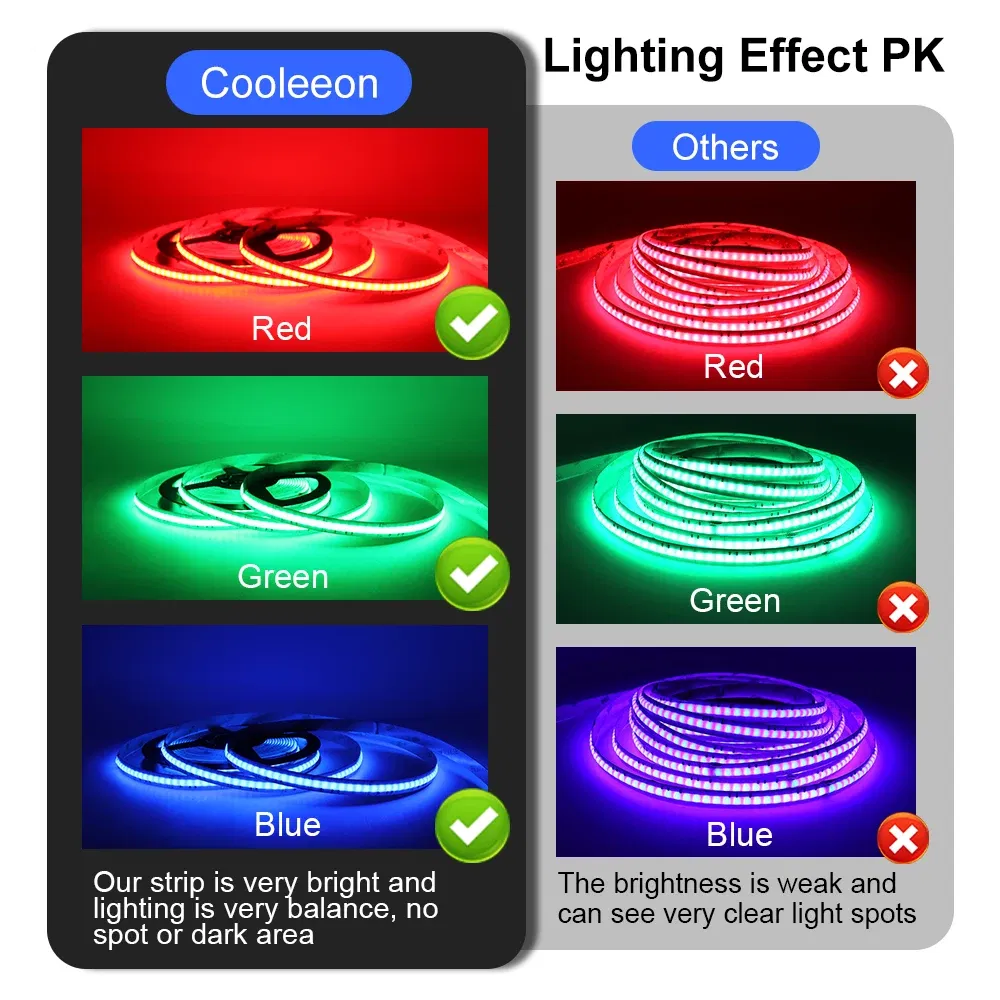 Emitting Color: Emitting Color8, Color: Yellow, Length: 3m, Ships From: CHINA - FOB RGB LED Strip 12V 24V 768 LEDs/M Flexible Colorful Lamp Band High Density Flex LED Tape Light Dimmable Linear Ribbon 3M 5M