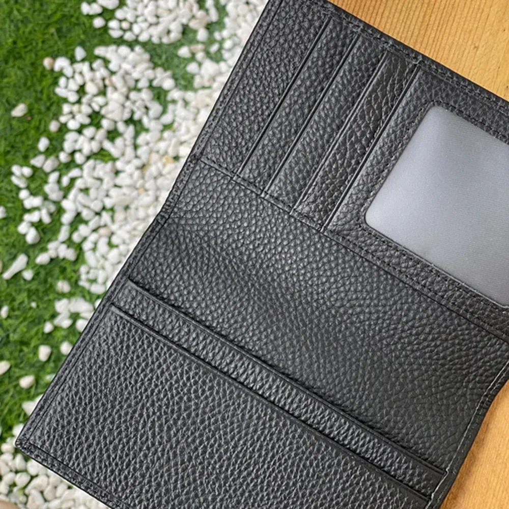 Color: Blue - 100% Cowhide Passport Holder Factory Genuine Leather Engrave Letters Men Women Passport Cover Customized Name Travel Card Wallet