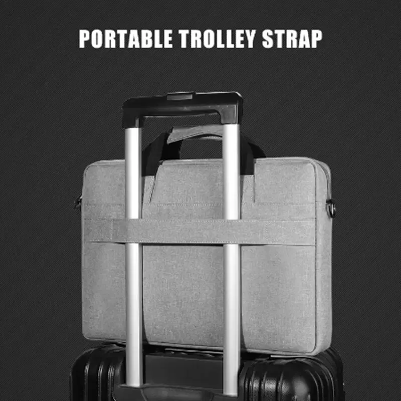 Size: 15", Color: Black - Business Laptop Bag Case Shoulder Tote Bag Notebook Bag Briefcase For 13 15 17 Inch Macbook Air Pro HP Huawei Asus Dell