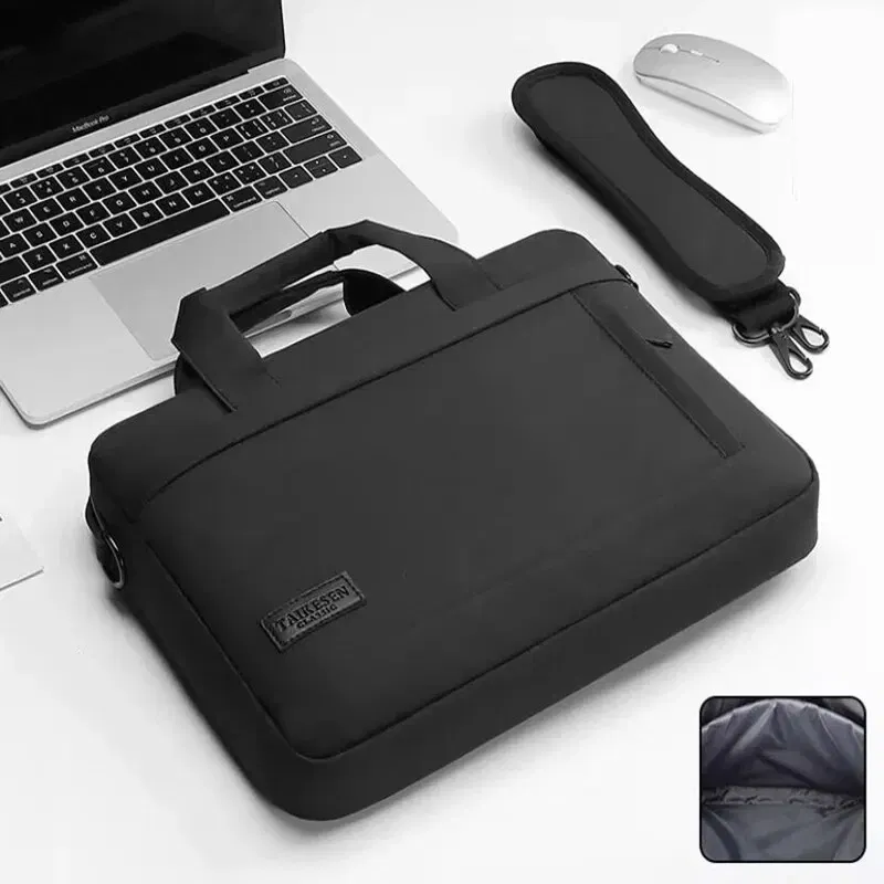 Size: 15", Color: Black - Business Laptop Bag Case Shoulder Tote Bag Notebook Bag Briefcase For 13 15 17 Inch Macbook Air Pro HP Huawei Asus Dell