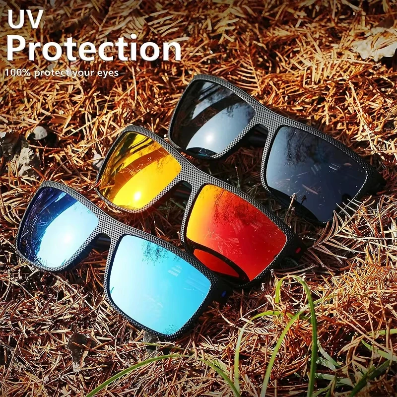 Lenses Color: Gradient Gray - 2/3PCS Amazing Men Polarized Sunglasses Unisex UV400 Glasses Fishing Goggles Outdoor Sport Eyewear  for Driving Fishing Cycling