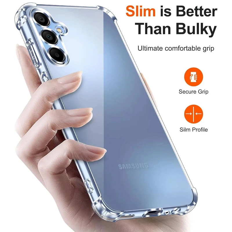 Color: Beige - Luxury Clear Phone Case For Samsung Galaxy A15 A25 A35 A55 A04 A14 A23 A54 A03 A13 A23 A33 A53 A73 A32 A52 A72 Back Cover